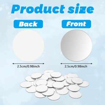 100Pcs 1 Inch Mini Acrylic Mirrors for DIY Crafts - Image 2