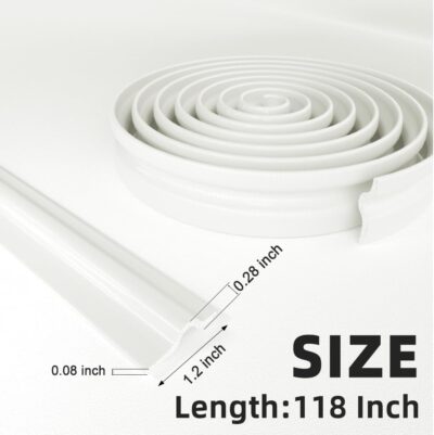 118" White Self-Adhesive Door Seal Strip for Soundproofing - Image 4