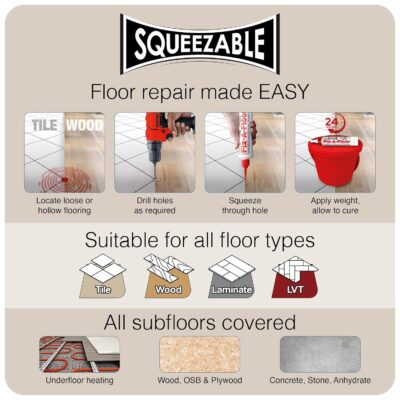 12-Pack Fix-A-Floor Adhesive: Repair Loose Tiles, Wood, Laminate Flooring - Image 2