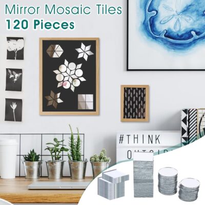 120 Pcs 1 Inch Mirror Tiles for DIY Crafts - Image 3