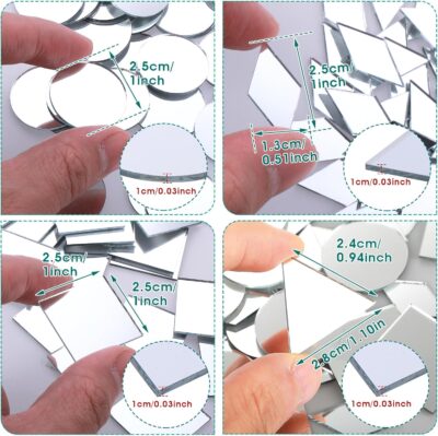 120 Pcs 1 Inch Mirror Tiles for DIY Crafts - Image 2