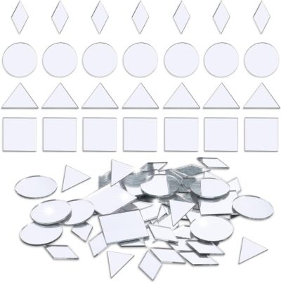 120 Pcs 1 Inch Mirror Tiles for DIY Crafts