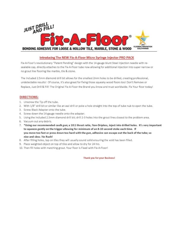 Fix-A-Floor Adhesive for Loose Tiles - Pack of 4 - Image 2