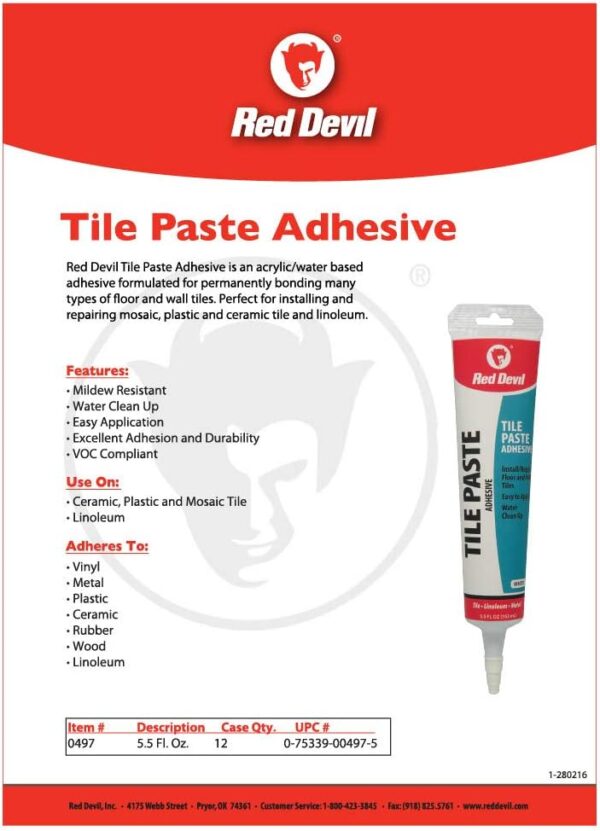 Red Devil Tile Grout & Adhesive Combo - Image 5