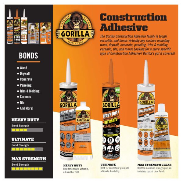 Gorilla Max Strength Clear Adhesive, 2.5oz, Pack of 2 - Image 5