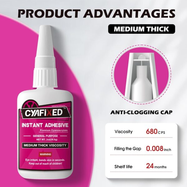 Medium-thick CA glue for 3D printing and hobby models. - Image 3