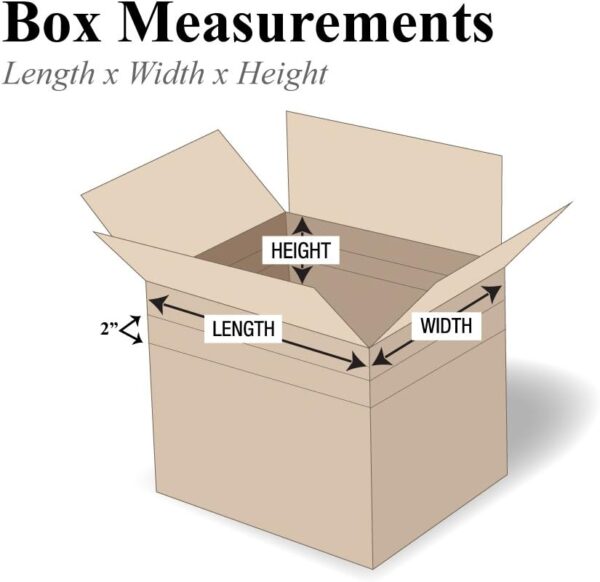 Partners Brand Multi-Depth Corrugated Boxes, 24x24x12, Kraft (Pack of 10) - Image 2