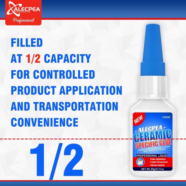 2Pack 20g Ceramic Super Glue: Rapid-Setting, Waterproof Adhesive - Image 2