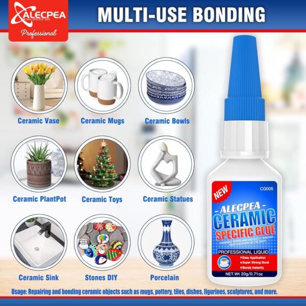 2Pack 20g Ceramic Super Glue: Rapid-Setting, Waterproof Adhesive - Image 6