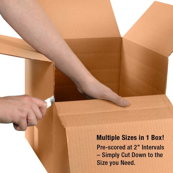 Multi-Depth Corrugated Boxes, 20" x 16" x 14", Kraft (Pack of 20) - Image 4