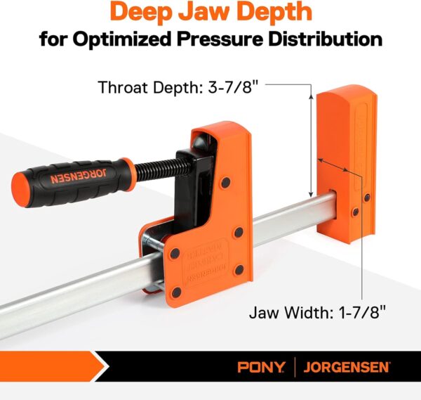 Jorgensen 18" 2-Pack Parallel Clamp Set for Woodworking - Image 3