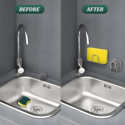 2 Pack Stainless Steel Sink Sponge Holder - Image 3