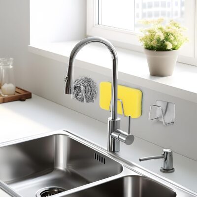 2 Pack Stainless Steel Sink Sponge Holder - Image 7