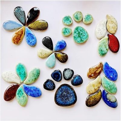 200g Random Color Raindrops Mosaic Tiles for DIY Home Decor - Image 7