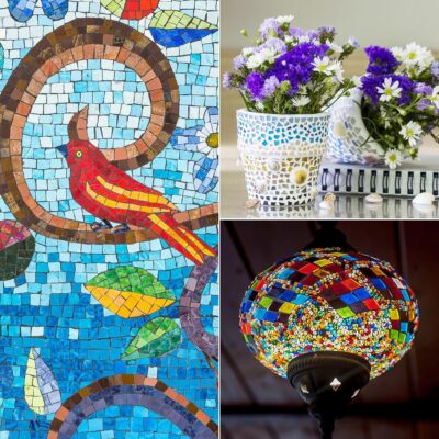 200g Red Glass Mosaic Tiles for DIY Crafts - Image 8