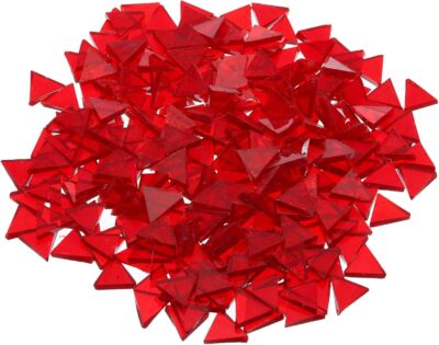 200g Red Glass Mosaic Tiles for DIY Crafts