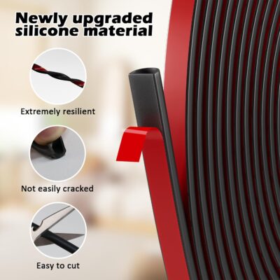 20FT Self Adhesive D Shaped Door Seal Strip - Image 2