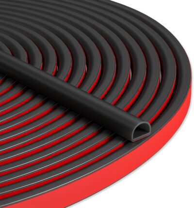 20FT Self Adhesive D Shaped Door Seal Strip