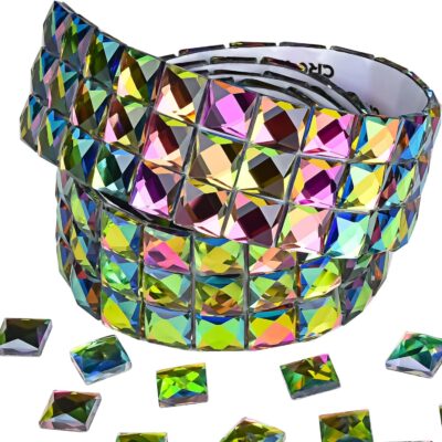 270pc 10mm Multi-Colored Glass Rhinestone Stickers for DIY, Walls