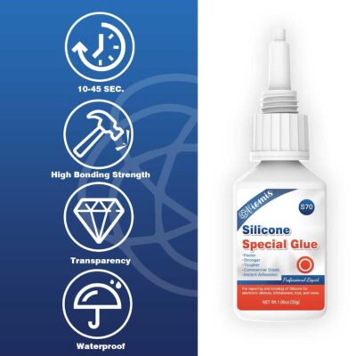 30g Clear Silicone Super Glue: Instant, Waterproof, Heat-Resistant - Image 2