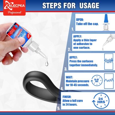 30g Fast-Bonding Silicone Glue - Weatherproof Adhesive with 3 Nozzles - Image 5