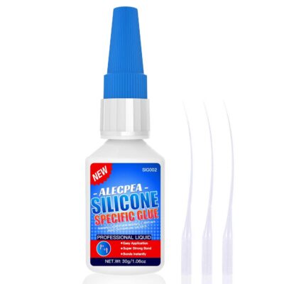 30g Fast-Bonding Silicone Glue - Weatherproof Adhesive with 3 Nozzles