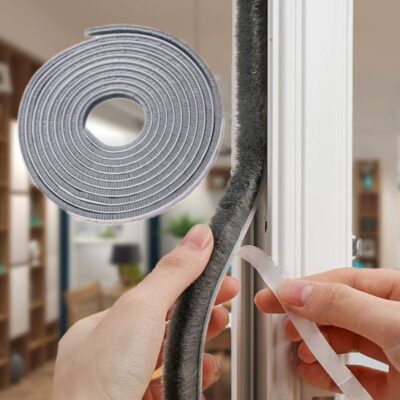 32.8 Ft Self Adhesive Seal Strip for Windows and Doors, Gray