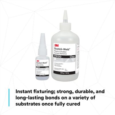 3M PR100 Instant Adhesive: Clear, Low Viscosity, Fast Cure - Image 3