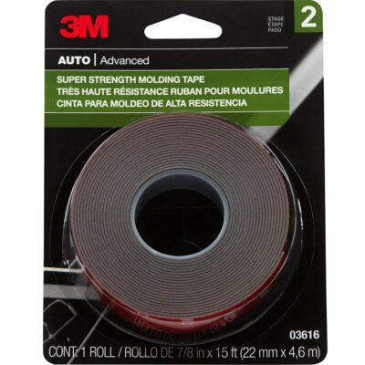 3M Super-Strength Molding Tape, 03616, 7/8 in x 15 ft - Image 2