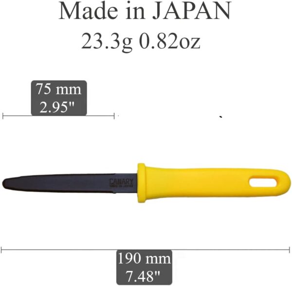 CANARY Corrugated Cardboard Cutter 7.5" Yellow, Made in JAPAN - Image 2