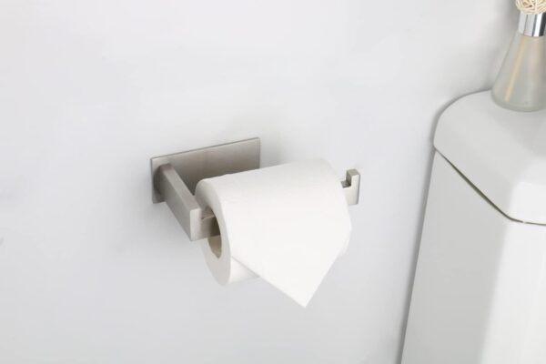 Self Adhesive Toilet Paper Holder, Stainless Steel, No Drilling - Image 6