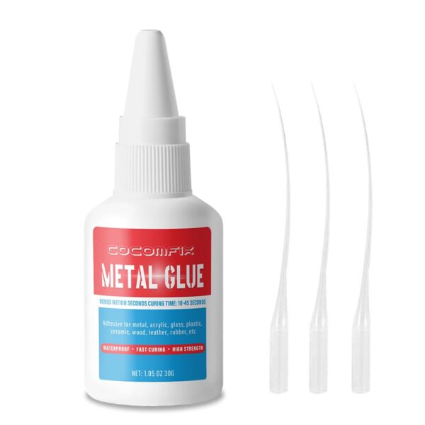 Metal and Stainless Steel Super Glue, Waterproof, High Temperature Resistant