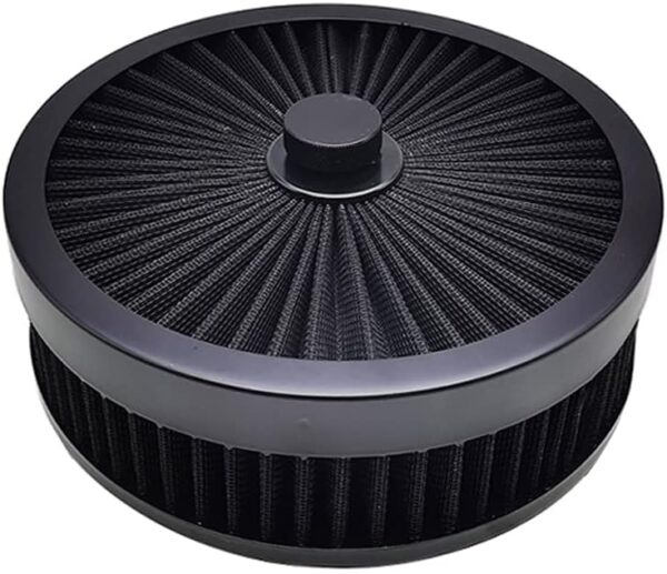 9''X2'' Black Washable Air Filter Kit for 4 Barrel Carburetor V8 Chevy Ford - Image 4