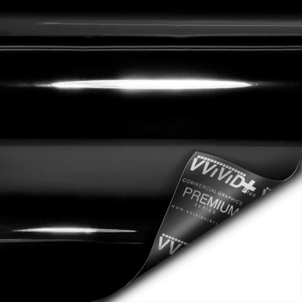 VViViD+ Gloss Black Vinyl Car Wrap Film (1ft x 5ft) - Image 7