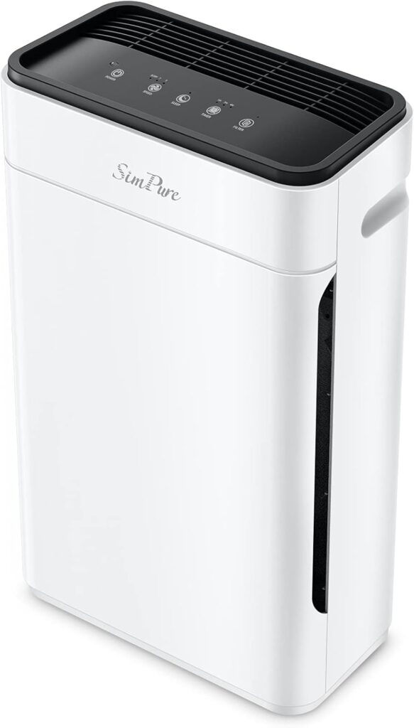 SimPure HP8 Air Purifier: Quiet True HEPA Filter for Allergies, Pets, Smokers