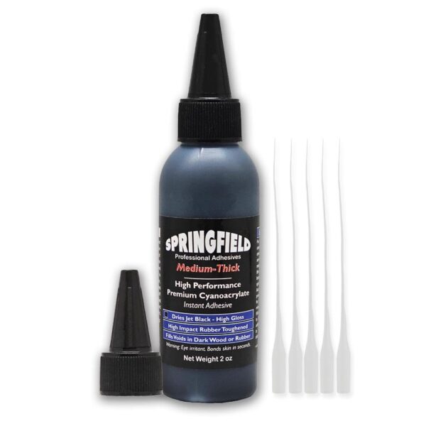 Black Rubber Toughened CA Glue - 2oz Premium Super Glue