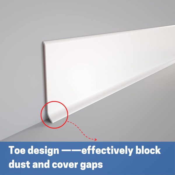 COUKIU 4" x 20' Self-Adhesive Vinyl Wall Base Trim - Image 3