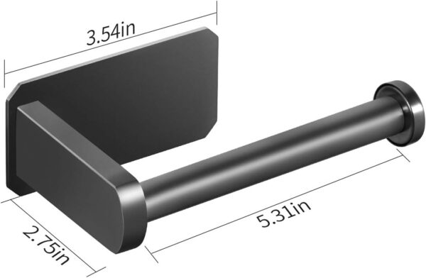 Self Adhesive Toilet Paper Holder Stainless Steel Black - Image 4