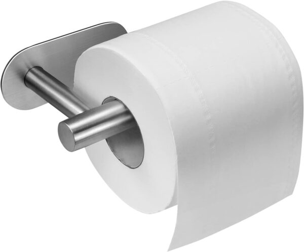 Adhesive Toilet Paper Holder, Stainless Steel, Stick on Wall