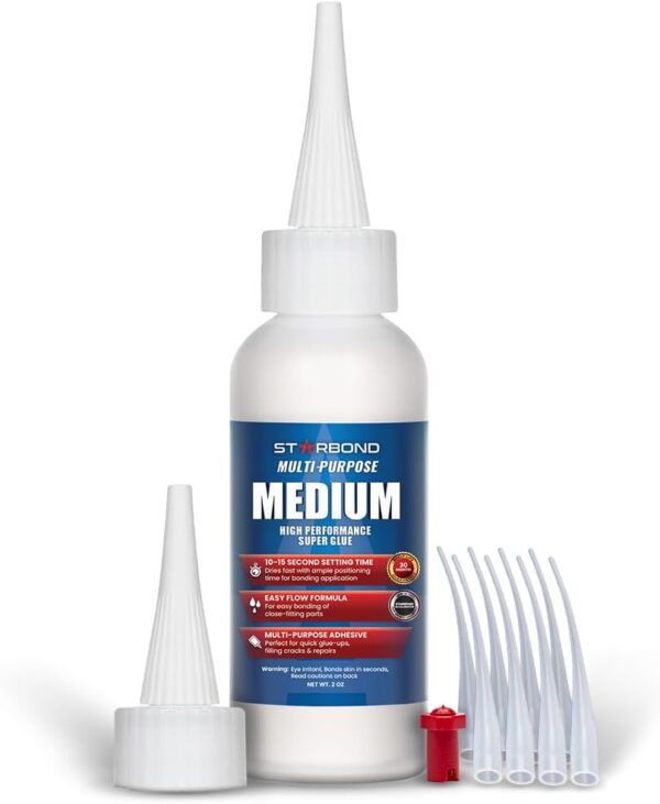 Starbond 2 oz. Medium CA Glue for Woodworking & Hobby Models