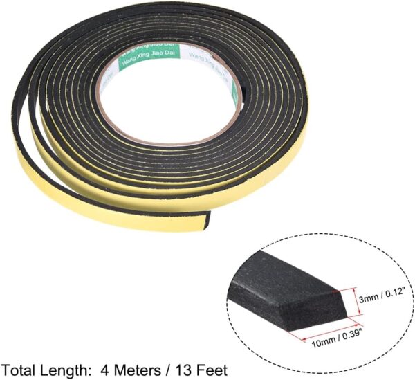 Uxcell Foam Tape: 10mm Wide, 3mm Thick, 4m Long - Image 2