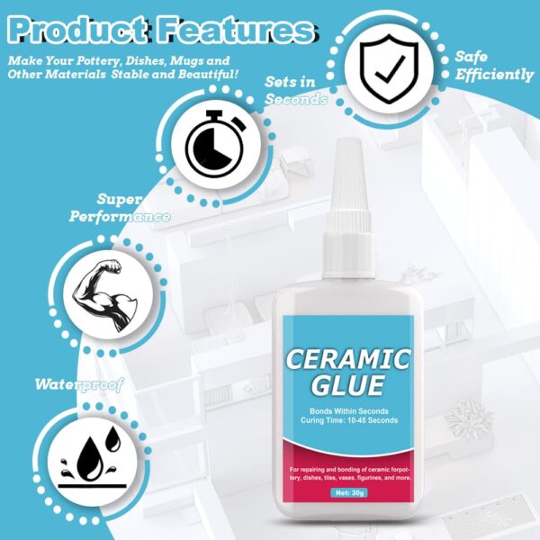 30g Ceramic Glue: Waterproof, High Temperature Resistant, No Smell - Image 2