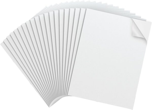 MEARCOOH White Adhesive Foam Sheets 9x12 Inch (20PACK)