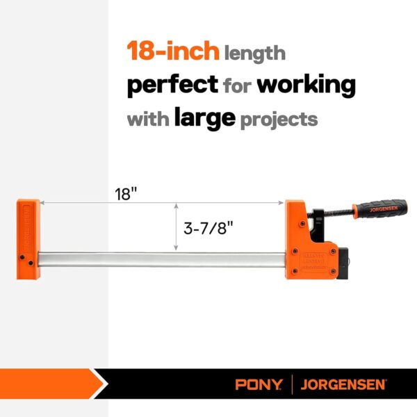 Jorgensen 18" 2-Pack Parallel Clamp Set for Woodworking - Image 2