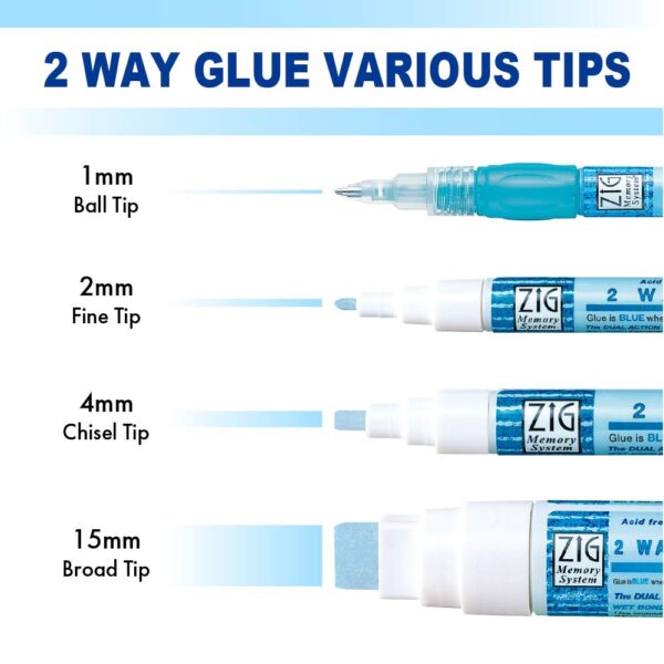 Kuretake Zig 2 Way Glue Pen Set, Made in Japan - Image 5