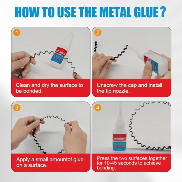 Metal and Stainless Steel Super Glue, Waterproof, High Temperature Resistant - Image 6