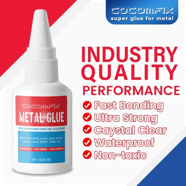 Metal and Stainless Steel Super Glue, Waterproof, High Temperature Resistant - Image 2