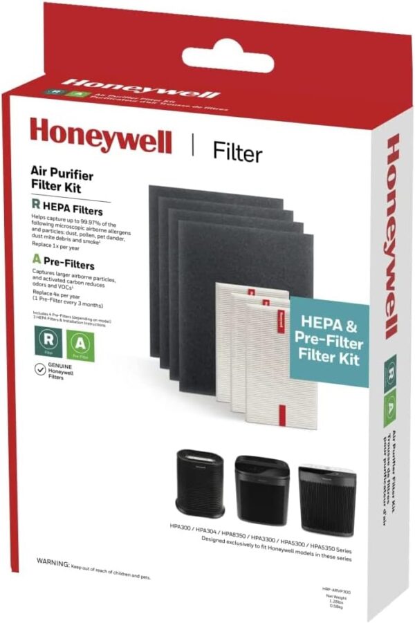 Honeywell HEPA Filter Kit: 3 HEPA R, 4 A Carbon Pre-Filters