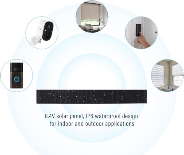 Slender Solar Panel for Motorized Blinds and Surveillance Camera - Image 6