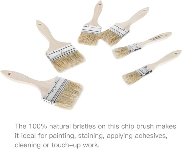 ETERNA 6Pack Chip Paint Brush Set for Various Surfaces - Image 7